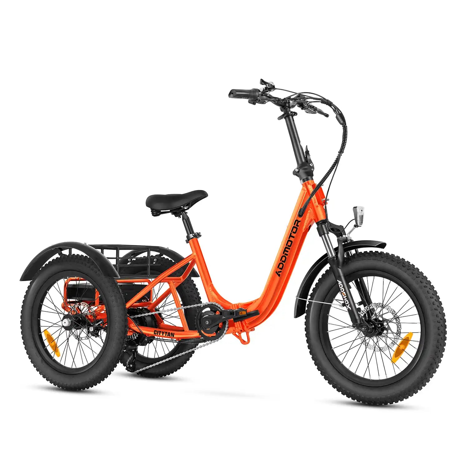 Addmotor Citytan M-315 | Fat Tire Folding eTrike | Senior Electric Tricycle | 1100W Peak Motor Electric Trike