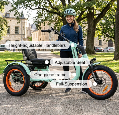 AddMotor Freetan M-368X Full-Suspension Semi-Recumbent eTrike